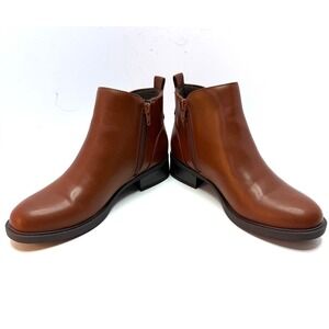 Easy Spirit Women's Lorand Almond Toe Block Heel Booties Brown Size 6.5M NWT/BOX